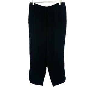 Women's Small Habitat Black Lightweight Rayon Blend Straight Leg Pull-On Pants